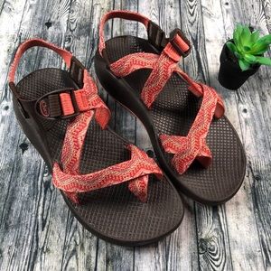Chaco z2 Sport Sandals Coral Pink Southwest Print